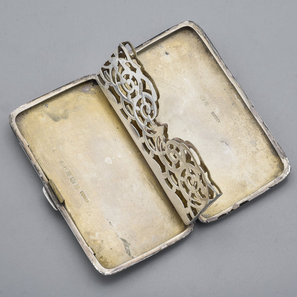 Antique English Sterling Silver Calling Card Holder Case Box