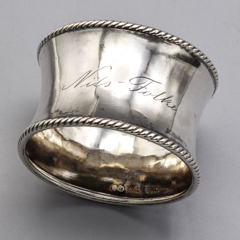 Vintage Sterling Silver Etched Napkin Rings Lot of 10