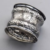 Vintage Sterling Silver Etched Napkin Rings Lot of 10