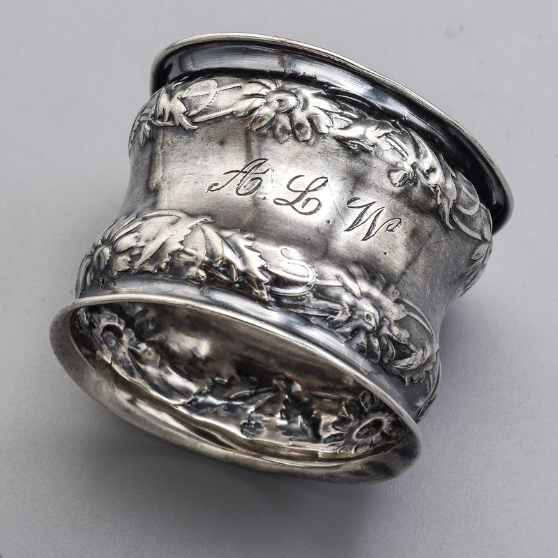 Vintage Sterling Silver Etched Napkin Rings Lot of 10