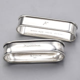 Vintage Sterling Silver Etched Napkin Rings Lot of 10