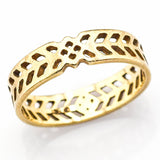 Ortak Frank Lloyd Wright 9K Yellow Gold Art Deco Filigree Band Ring