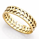 Ortak Frank Lloyd Wright 9K Yellow Gold Art Deco Filigree Band Ring