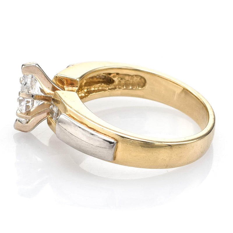 EGL $5,960 Appraised Vintage 14K Gold Marquise Diamond Band Ring