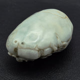 Antique Carved Green Jade Boulder Koi Fish Figurine