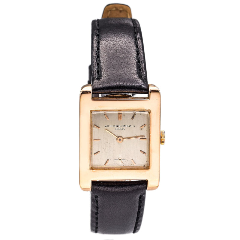 Vintage 1950s Vacheron & Constantin 18K Rose Gold Tank Watch Ref 4108