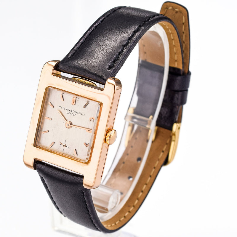 Vintage 1950s Vacheron & Constantin 18K Rose Gold Tank Watch Ref 4108