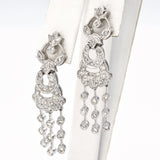 Vintage 14K White Gold Diamond Chandelier Dangle Earrings