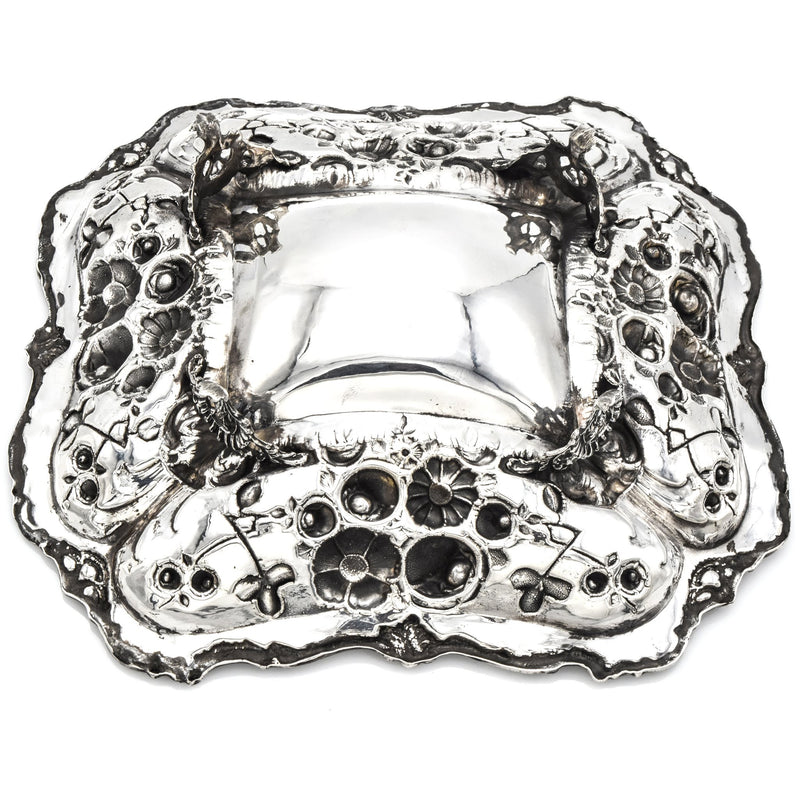 Antique Victorian Sterling Silver Footed Bowl