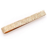 Cartier 14K Rose Gold Etched Men's Tie Clip Bar