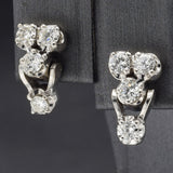 Vintage 14K White Gold Diamond Stud Earrings