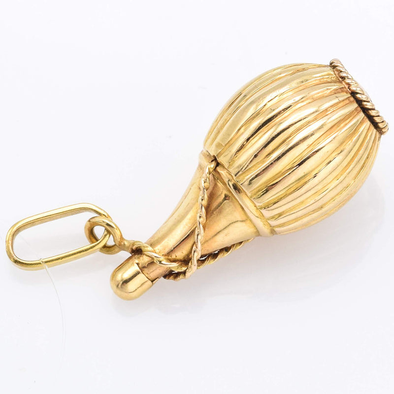 Vintage 18K Yellow Gold Wine Bottle Charm Pendant