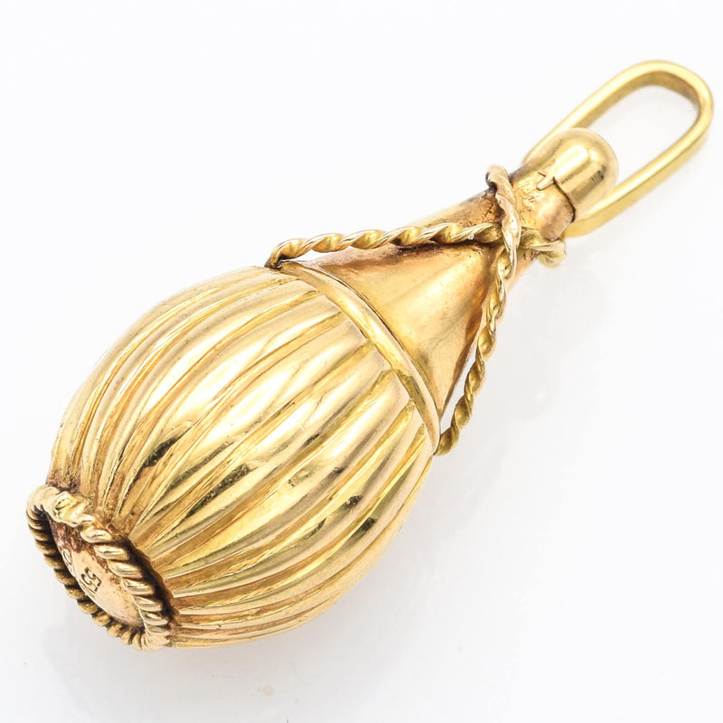 Vintage 18K Yellow Gold Wine Bottle Charm Pendant