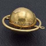 Vintage 14K Yellow Gold Spinning Globe World Charm Pendant