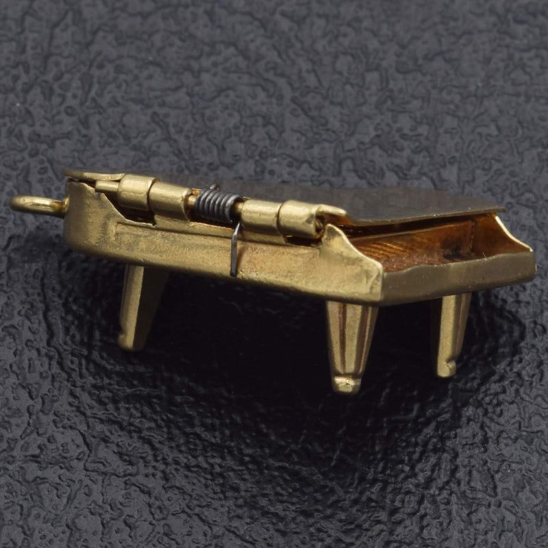 Vintage 14K Yellow Gold Movable Piano Charm Pendant