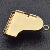 Vintage 14K Yellow Gold Movable Piano Charm Pendant