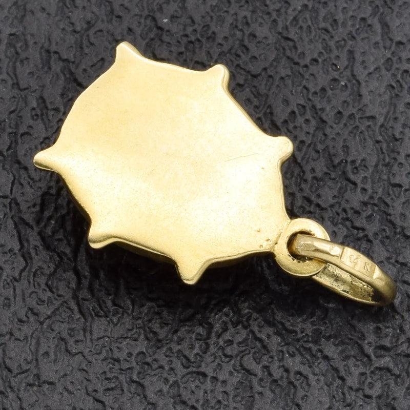 Vintage 14K Yellow Gold Red Enamel Ladybug Charm Pendant