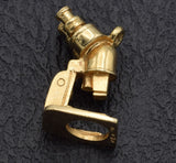 Vintage 14K Yellow Gold Microscope Charm Pendant