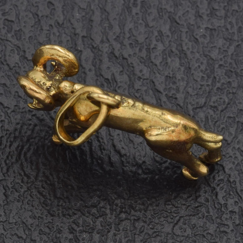 Vintage 14K Yellow Gold Mountain Goat Charm Pendant