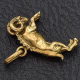 Vintage 14K Yellow Gold Mountain Goat Charm Pendant