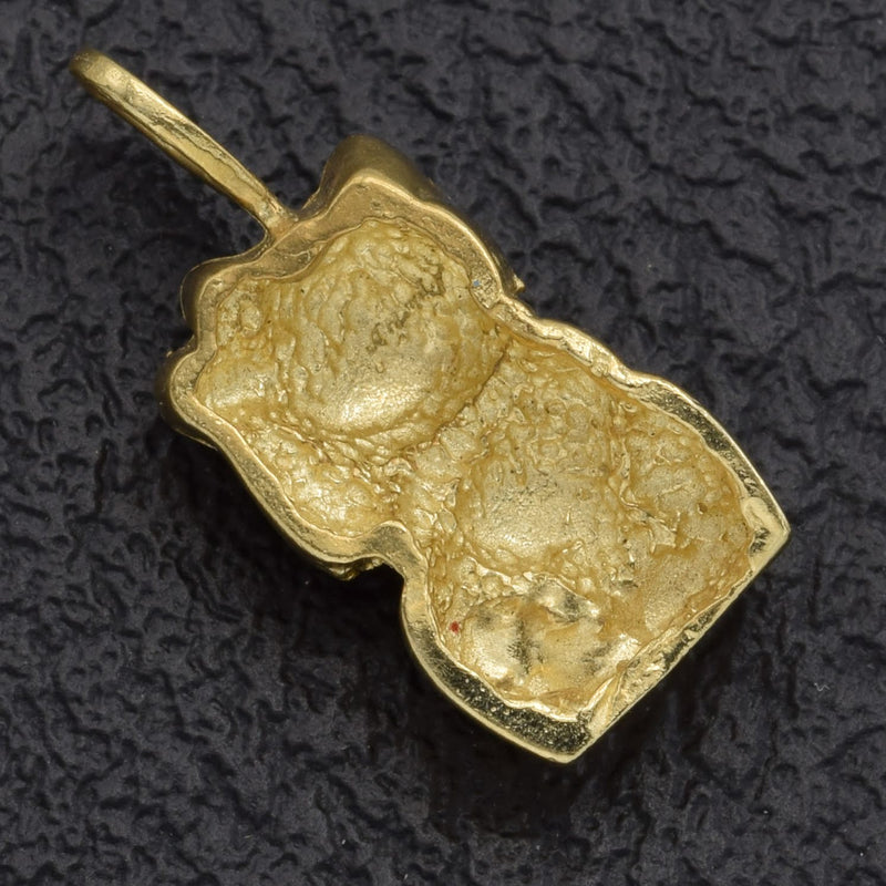 Vintage 14K Yellow Gold Lucky Cat Charm Pendant