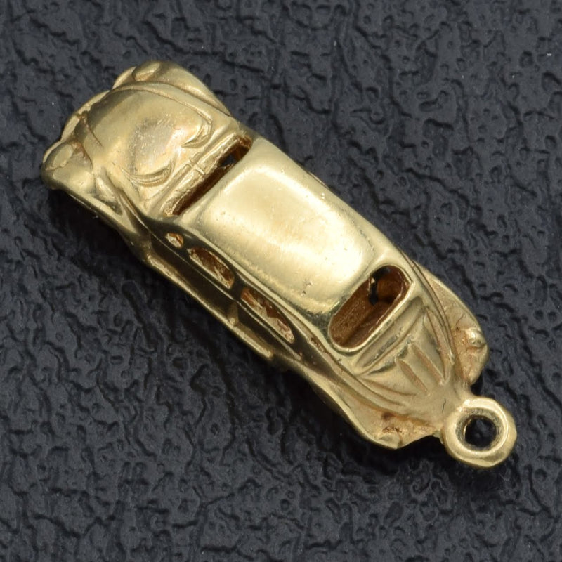 Vintage 14K Yellow Gold Beetle Car Charm Pendant