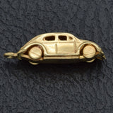 Vintage 14K Yellow Gold Beetle Car Charm Pendant