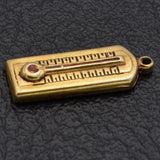 Vintage 14K Yellow Gold Thermometer Wow Charm Pendant