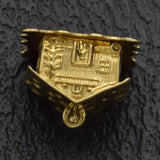 Vintage 14K Yellow Gold Movable House Charm Pendant