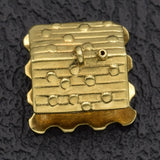 Vintage 14K Yellow Gold Movable House Charm Pendant