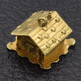 Vintage 14K Yellow Gold Movable House Charm Pendant