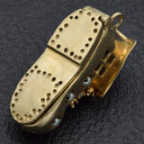 Vintage 14K Yellow Gold Multi-Stone & Pearl House Shoe Charm Pendant