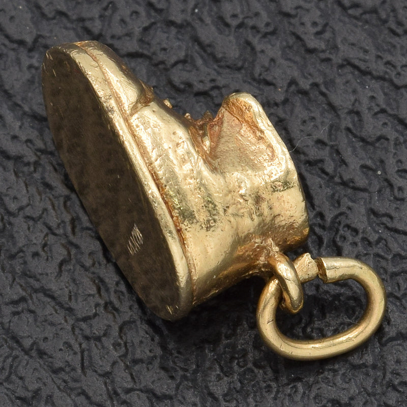 Vintage 14K Yellow Gold Cute Baby Shoe Charm Pendant