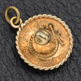 Vintage 14K Yellow Gold Sombrero Hat Charm Pendant