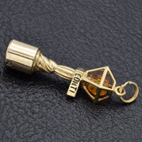 Vintage 14K Yellow Gold Bourbon Street Lamp Post Charm Pendant