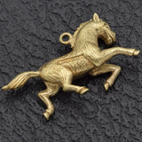 Vintage 14K Yellow Gold Equestrian Horse Stallion Charm Pendant