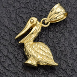 Vintage 14K Yellow Gold Pelican Bird with Movable Beak Charm Pendant