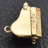 Vintage 14K Yellow Gold Openable Movable Piano Charm Pendant 3.9 Grams