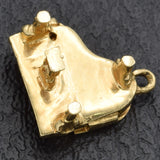Vintage 14K Yellow Gold Openable Movable Piano Charm Pendant 3.9 Grams