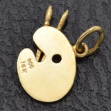 Vintage 14K Yellow Gold Enamel Artist Painting Palette Charm Pendant 1.4 Grams