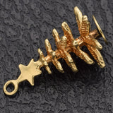 Vintage 14K Yellow Gold Christmas Tree Charm Pendant