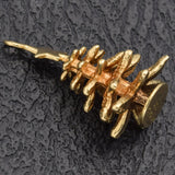 Vintage 14K Yellow Gold Christmas Tree Charm Pendant