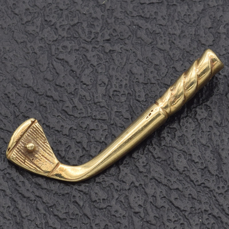 Vintage 14K Yellow Gold Golf Club Stick Charm Pendant