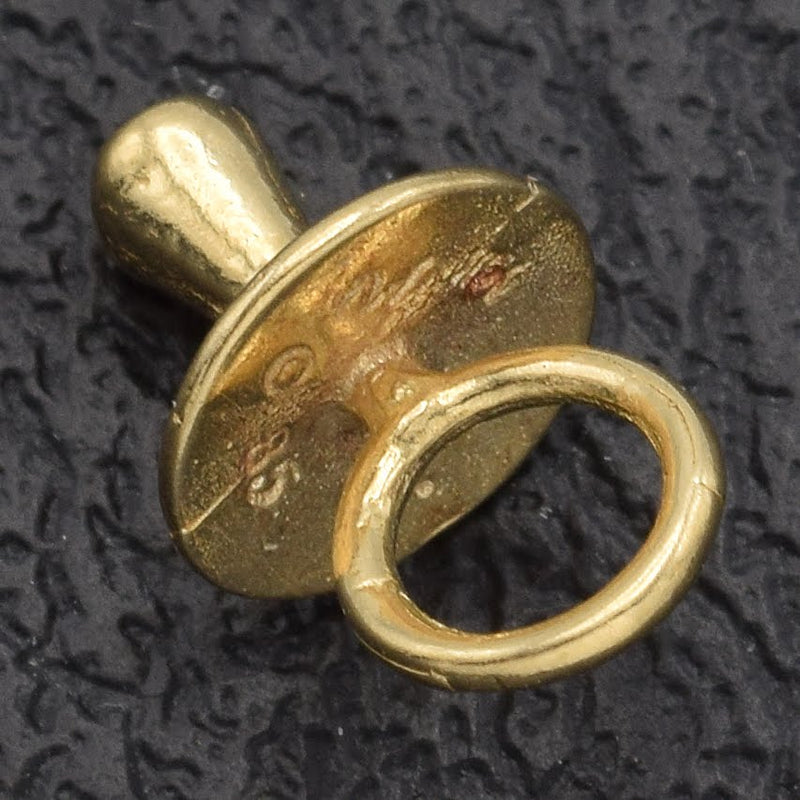 Vintage 14K Yellow Gold Pacifier Charm Pendant