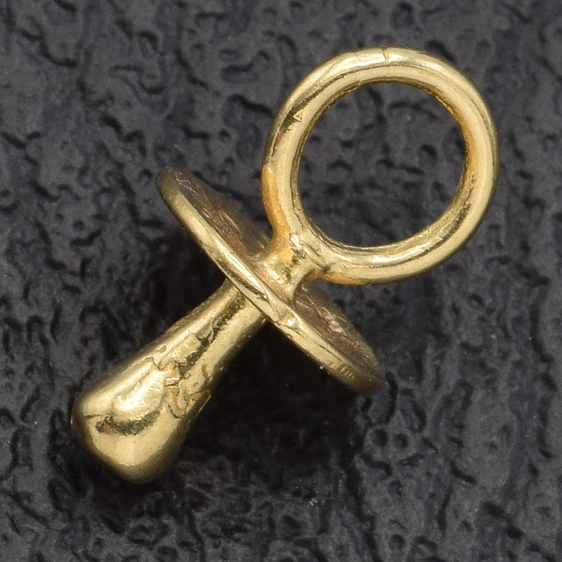 Vintage 14K Yellow Gold Pacifier Charm Pendant