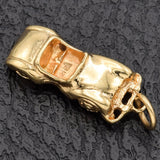 Vintage 14K Yellow Gold Beetle Bug Car Charm Pendant