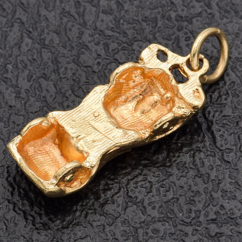 Vintage 14K Yellow Gold Beetle Bug Car Charm Pendant