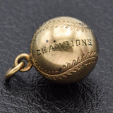 Vintage Gold Filled Champions Baseball Charm Pendant