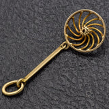 Vintage 14K Yellow Gold 0.06 Ct Old Euro Diamond Charm Pendant