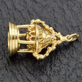 Vintage 14K Yellow Gold Ruby Gazebo Charm Pendant